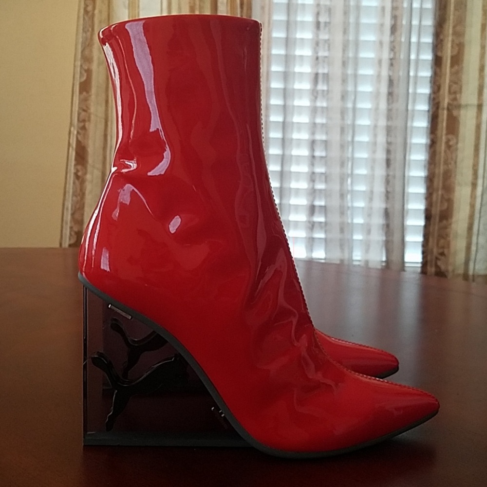 Puma Fenty Cat Wedge Patent Wedge Boots - Picture 4 of 8